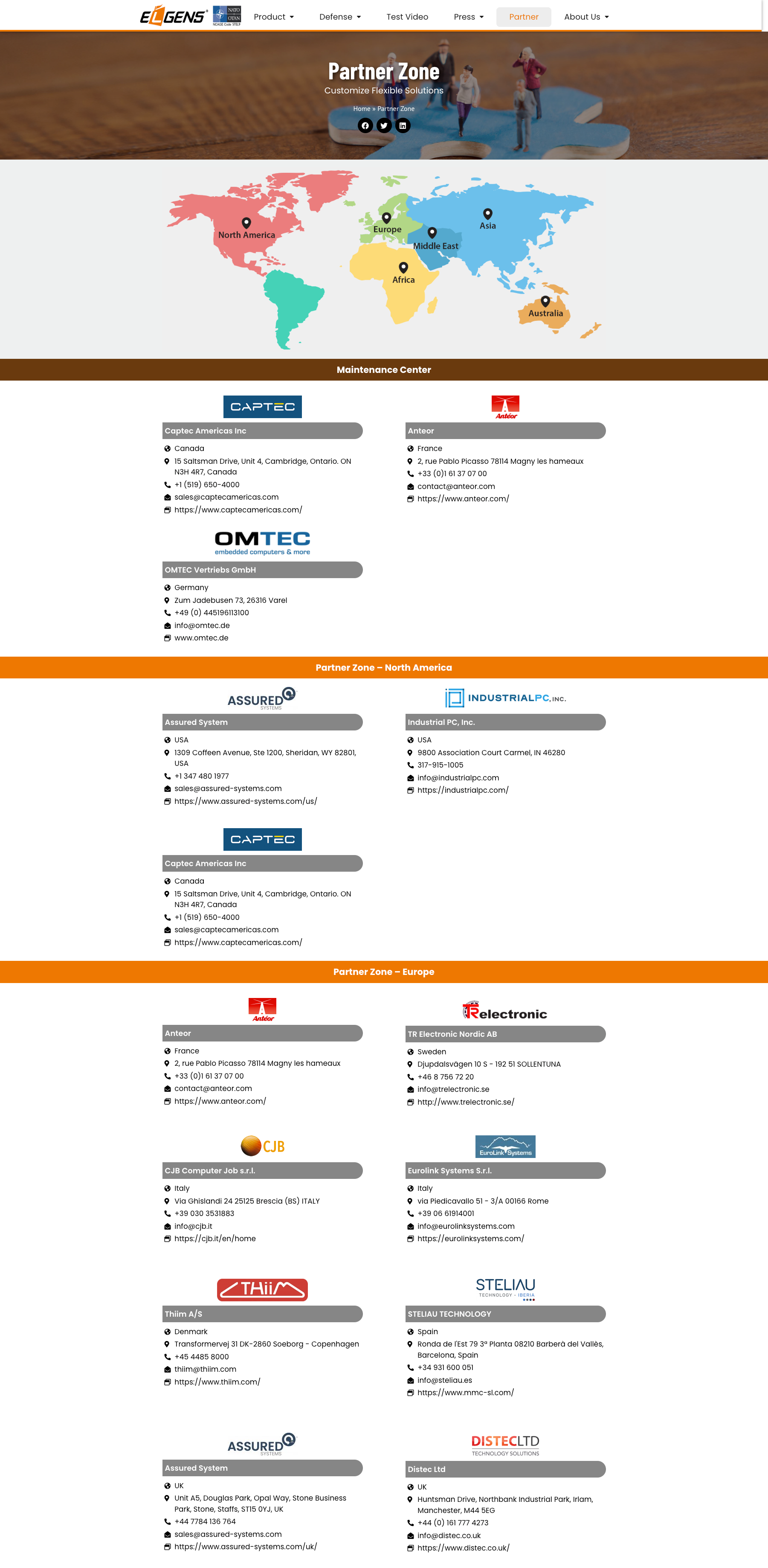 Original ELGENS product page before redesign
